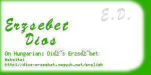 erzsebet dios business card