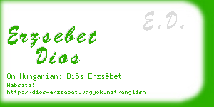erzsebet dios business card